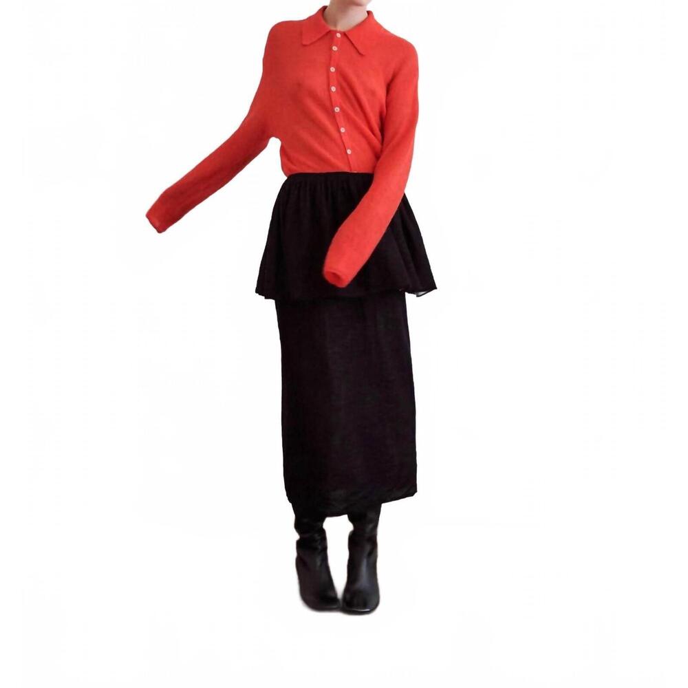 NEW RUS bikou polo sweater in chilli pepper